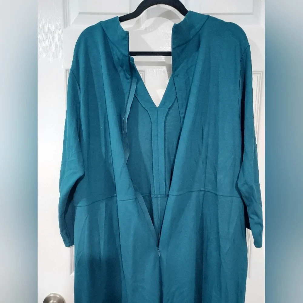 J. Jill Wearever Collection Tidewater Blue Double Face Jersey Sheath Dress in 2X - Picture 15 of 15